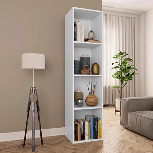 ZQQLVOO Bücherregal/TV-Schrank Weiß 36×30×143 cm Spanplatte, Standregal, Schlafzimmer, dekorativ Bücherregal, Freistehendes Regal, Raumteiler für Büro, Wohnzimmer, Bücherregal