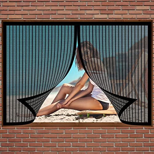 Fliegengitter Für Dachfenster 80 x 160 cm Fenster Mückengitter In Verschiedenen Größen Auswählbar Fenster-Fliegengitter Für Alle Fenster Bis, Schwarz