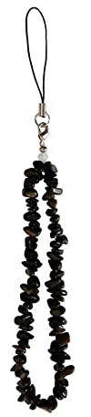 COLORFUL BLING Natural Stone Beaded Phone Charm Crystal Lanyard Wrist Strap Handmade Phone Chain Strap Hanging String Anti-Lost Key Chain for Women