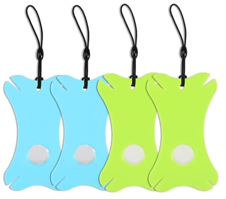 GVSAVY 4pcs Tick Card with Lanyard, 1pc Lice Comb, Tick Card with Magnifying Glass, Portable Tick Remover, Lice Remover, Reusable, Suitable for People, Cats, Dogs (Blue, Green)