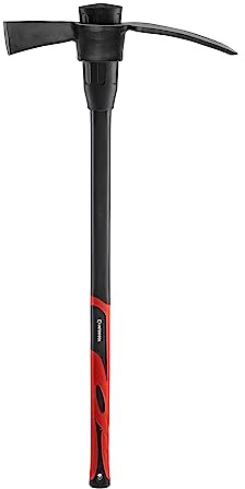 INTERTOOL Cutter Mattock, 5-Pound, Gardening Cutter & Adze, Digging, Loosen Soil, 36 Non-Slip Fiberglass Handle HT08-0307