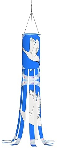 Halloween-Windsack – 100 % Polyester, schnell trocknend und leicht, 101,6 cm, Gartendekoration, hängende Flagge für den Außenbereich, ohne Licht, fliegende weiße Gans