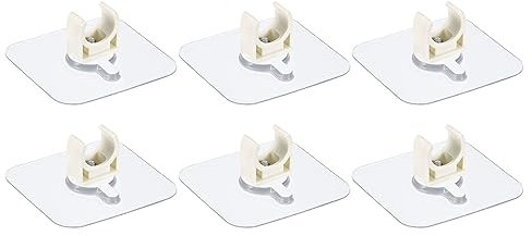 QUARKZMAN PVC Acqua Tubo Morsetto Clip, 6pz Adatto per 16mm(5/8) Esterno Diametro Tubazione Tubo Gancio Supporto Forma-U Tubo Clip con Adesivo per Tubo Acqua, Tubazione Gas