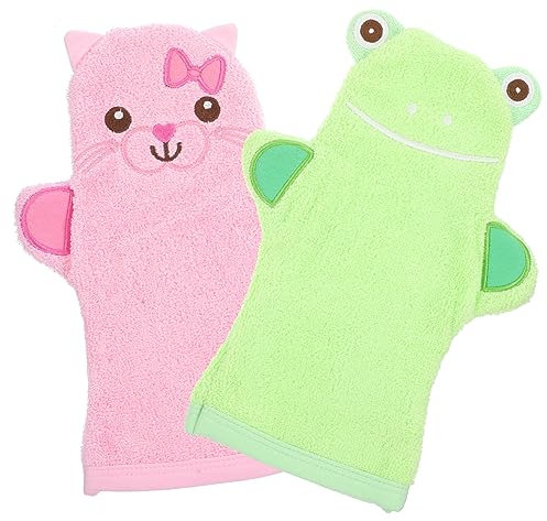Ipetboom 2stücke Große Badehandschuhe Mit Tiermotiven Weiche Hautfreundliche Dusch-handschuhe Für Sanfte Körperreinigung Peeling Und Schaum-exfoliation Geeignet Für Junge Mädchen Und Kleink