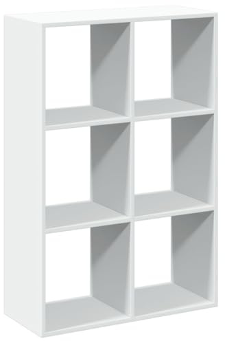 vidaXL Raumteiler-Bücherregal Weiß 69,5x29x103,5 cm Holzwerkstoff