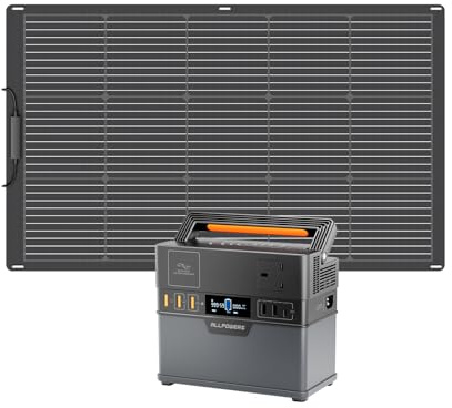ALLPOWERS S300 Plus Portable Power Station with SF100 solar panel included, 300W 288Wh Solar Generator with 100W Solar Charger, UPS Battery Backup, MPPT for Camping RVs Home, (S300 Plus+SF100)