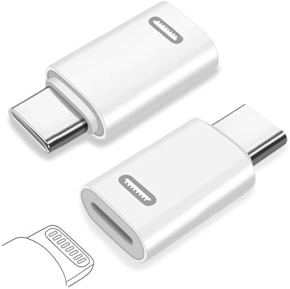 Flintronic 2 Pezzi Adattatore Lightning a USB C per iPhone 15/15 Pro Max Plus/16/16 Pro/16 Pro Max, Bianco 12W, Non per OTG/Audio/Cuffie