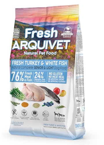 Arquivet Fresh Senior & Light Tacchino e Pesce bianco 2,5Kg - Alimentazione semi-umida