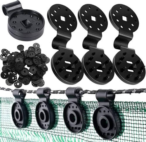 Clip per Rete Parasole,50pcs Clip Plastica con Occhiello Riutilizzabile,Ganci per Telo Ombreggiante,Clip Plastica di Fissaggio Telo Ombreggiante,Ganci Rete Ombreggiante,Clip Rete Antigrandine
