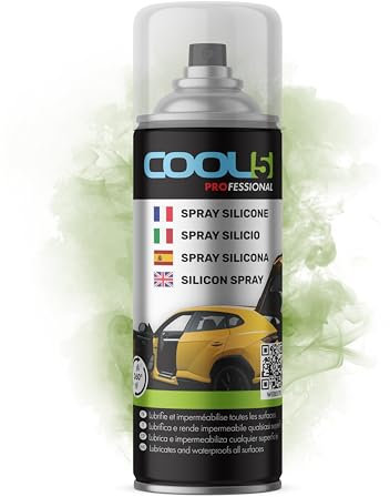 COOL5 Silicon Spray - Spray al silicone per guarnizioni, parti in gomma e cinture di sicurezza, 400 ml + Detergente universale 500 ml