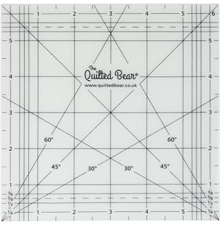 The Quilted Bear Heißbügel-Lineal – rutschfestes Bügellineal und Heißsaum zum Quilten und Nähen, Saumlineal mit mehreren Zoll- und Winkelmarkierungen, erhältlich in einer Vielzahl von Größen (15,2 x
