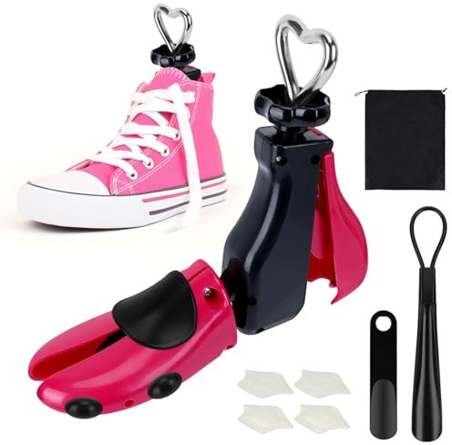 TOTSUN Shoe Stretcher for Men and Women, Adjustable Shoe Trees, Plastic Shoe Stretcher, Unisex Shoe Trees with Shoehorn for Adjustable Length and Width (1 piece)