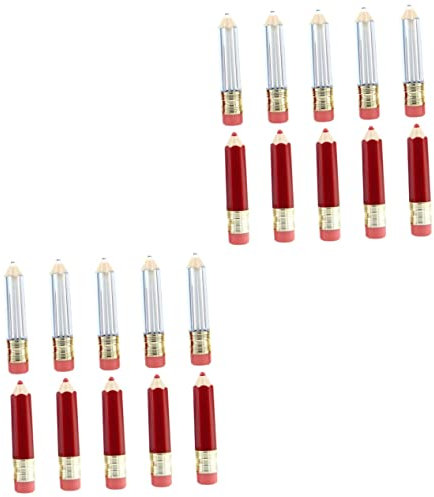 Ipetboom 20pièces Conteneurs Forme De Crayon Pour Lip Gloss Tubes à Miniatures Pour Transparent