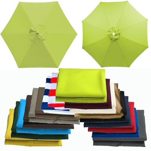 Housse de Rechange pour Parasol de Terrasse Toile de Rechange pour Parasol de Terrasse/Plage/Jardin/Piscine (Vert Gazon 8 Baleines : 350 cm/11,5 Pi)