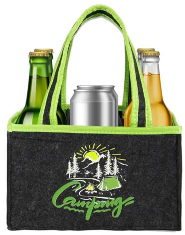 UV STYLISH Camping Männerhandtasche - Lustige Geschenke für Männer, Bier Geschenke für Männer, Camping Gadgets 6 Bierflaschen - Ideal für Reisen
