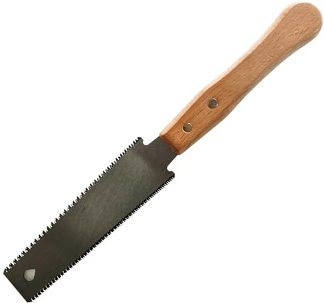 Venturovere Japanese Saw - Fine Hand Saw for Wood Cutting, SK5 Spring Steel Blade with 3-Sided Teeth, Comfortable Beech Wood Handle for Effortless DIY Projects, Perfect for Pruning and Woodworking
