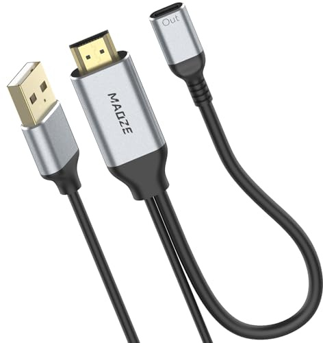 HDMI till USB C-adapter, 4K@60 Hz enkelriktad HDMI till typ C-kabel (Male to Female) för bärbar bildskärm, bärbar dator, projector, Xreal Air AR & Rokid AR