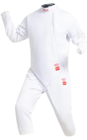 WANGCEPLSD 450N Fencing Jacket Pants Vest Set, Unisex Fencing Uniform Suit, Zipper and Adhesive Design, for Foil Epee Sabre, Right Hand(56)