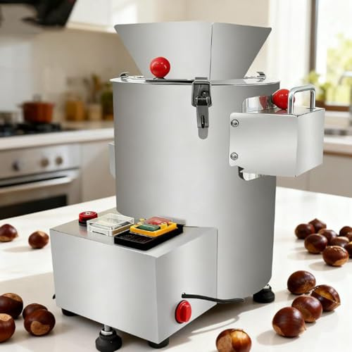 TozMvi Sgusciatrice Automatica da 550 W/350 W, Sgusciatrice Elettrica per Castagne Professionale, Sgusciatrice 12 V/220 V, Apertura E Pelatura Automatiche 220V