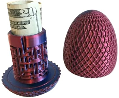 Money Puzzle Box - Funny Desk Decor Brain Teaser Games | 3D Egg Shaped Puzzle Cash Holder - for Boys Girls Family Christmas Birthday Holiday Party Daily Travel