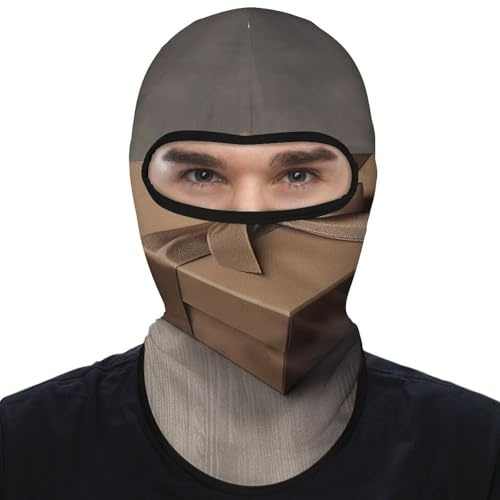 Brown Gift Box Balaclava Ski Mask Comfort Breathable Head Mask Full Face Cover Men Women Outdoor Cycling Cap