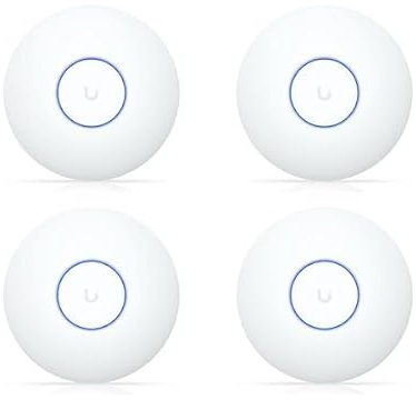 Ubiquiti U7-LITE - Punto de acceso WiFi 7 Dual Band 2.4/5 GHz, 2.5GbE RJ45, PoE+, 4 Stream, cobertura 115 m² por unidad, más de 200 clientes, montaje techo/pared, blanco