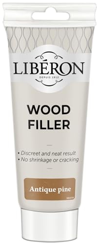 Libéron Holzspachtelmasse, füllt und repariert, kein Schrumpfen oder Rissbildung, ideal für kleine Löcher, Innen- und Außenbereich, antikes Kiefernholz, 150 g