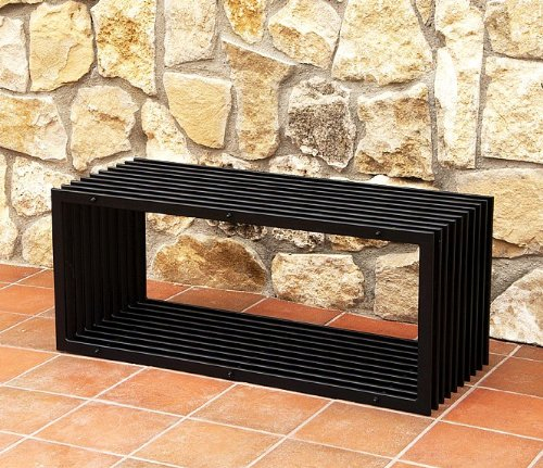 DanDiBo Banc D-Style Modern Banc de Jardin 11671 Banquette 100cm en métal Fer Banc à Fleurs