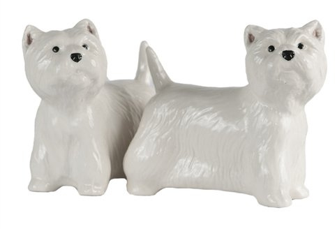 Quail Ceramics – Westie saliera e pepiera