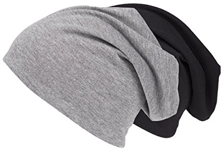 shenky Jersey Beanie | Frühlingsmütze | große Köpfe | dünne Sommermütze | haube Kopf | für Damen & Männer | lang geschnitten | Unisex | Long Slouch Beanie