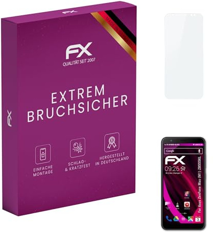 atFoliX Protection Écran Film de verre en plastique compatible avec Asus ZenFone Max (M1) ZB555KL Verre film protecteur, 9H Hybrid-Glass FX Protection Écran en Verre trempé de plastique
