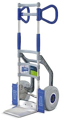 Vollmontierte EXPRESSO Alu Profi- Sackkarre klappbar AE27185125 / 120kg / pannensichere Vollgummireifen/Schaufel L 24,5 x B 22 cm
