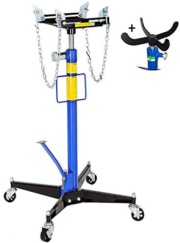 Gato de foso hidráulico para motor y transmisión elevador + ADAPTADOR. 500 kg