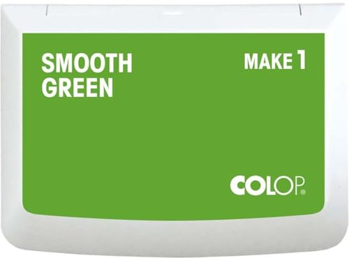 COLOP MAKE 1 tampone d'inchiostro, verde liscio, 50 x 90 mm, tampone d'inchiostro per timbri a mano tradizionali e timbri creativi