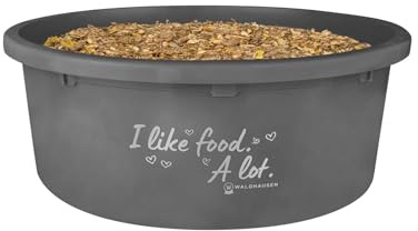 WALDHAUSEN XL Futterschale mit Deckel, grau, 8 l