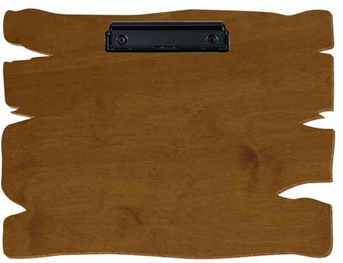 Bütic Holz Klemmbrett Holzbrettform Teak für DIN A3 A4 A5 A6 aus 3 mm Birkensperrholz und mit widerstandsfähigem Klarlack versiegelt