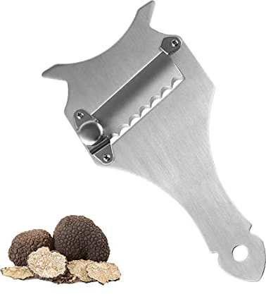 Râpe à Truffe,Trancheur de Truffes,Rasoir à Truffe,Trancheur à Fromage en Acier Inoxydable,Trancheuse à Truffe Réglable,Professionnelle Eminceur en Inox,avec Trou Suspendu,pour Chocolat Fromage Truffe