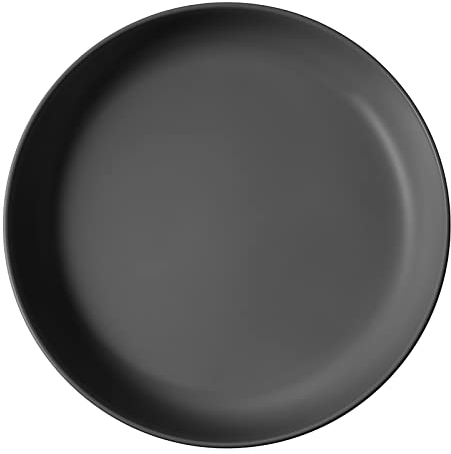Villeroy und Boch Iconic Flat Bowl, Set of 6, Diameter 23.8 cm, Elegant Bowl for Fruit and Smaller Side Dishes, Premium Porcelain, Dishwasher Safe, Black