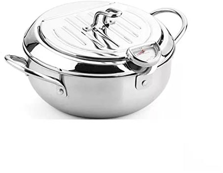 Olla for sopa, freidora de aceite, freidora de aceite de acero inoxidable, horno electromagnético de doble fondo for el hogar Tianfuluo, estufa de Gas, freidora pequeña