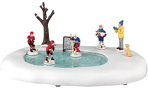 LEMAX Mädchen Spielen Hockey Mädchen Spielen Hockey, Weihnachtsszene aus Kunstharz
