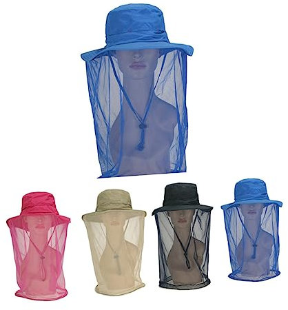BESPORTBLE Netz Hut Mit Verstellbarem Kinnzug Atmungsaktiv Schnell Trocknend Insektenschutz Kopfnetz Für Outdoor Angeln Wandern Camping Sonnen Unisex Einheitsgröße Beige