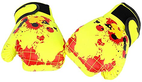 Guanti da Boxe per Bambini per Ragazzi e Ragazze, Guanti da Allenamento per Pugni per Bambini, Guanti da Boxe da Combattimento Adatti Ai Bambini (Giallo)