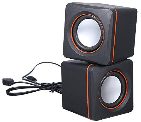 Wisoqu Mini subwoofer, mini altoparlanti per computer, design semplificato, suono, materiale di alta qualità, ideale per laptop, smartphone, uso domestico, ottimo
