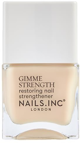 Nails Inc - GIMME STRENGTH Nail Strengthener Nagellack - Intensiver Nagelstärker mit Veganem Kollagen - Stärkt und Repariert Beschädigte Nägel in 3 Wochen - Tierversuchsfrei - Perfekte Maniküre