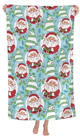Herren Damen Strandtuch Großes Strandtuch „Frohe Weihnachten“ Handtücher Lustige Badetücher Personalisiert Microfaser Handtücher Für Urlaub Strand Reise