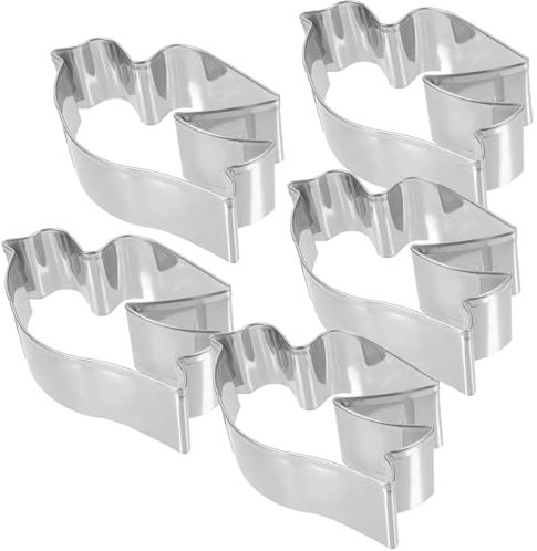 5 Pezzi Stampini Taglio Preciso Biscotti in Acciaio Inox, Colomba