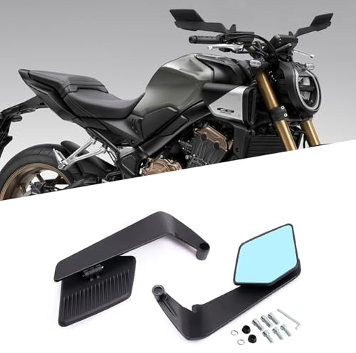 For Rebel CMX 300 500 1100 CB650R CB250R CB300R X-ADV 750 350 150 CB750 Hornet 2017-2026 Motorcycle adjustable rearview mirror invisible winglet mirror kit wind wing reflector spoiler (Blue lens)