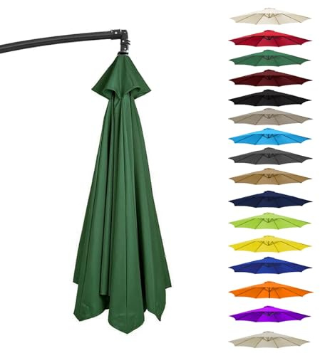 Toile De Rechange Pour Parasol 3.5m/3.0m/2.8m/2.7m/2.5m/2.3m/2m 6/8 Baleines, Auvent De Rechange Pour Cour, Jardin, Plage, Protection UV