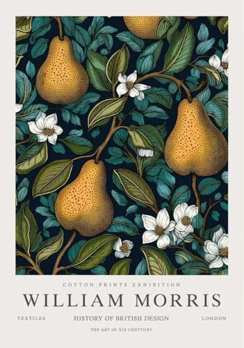 SGFGAD FHYWQ William Morris Affiche Impressions En Couleur Abstrait Art Mural Fruits Image《Poiriers》William Morris Peinture Sur Toile Pour La Maison 30x50cm Sans Cadre