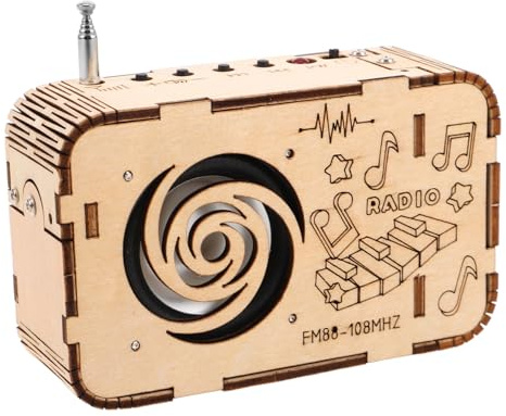 MILISTEN DIY Holz Radio Bausatz Stem Wissenschaftsset Pädagogisches Experimentierspielzeug für Teens Langlebiges Wiederverwendbares Elektroschaltkreis Kit Fördert Kritisches und